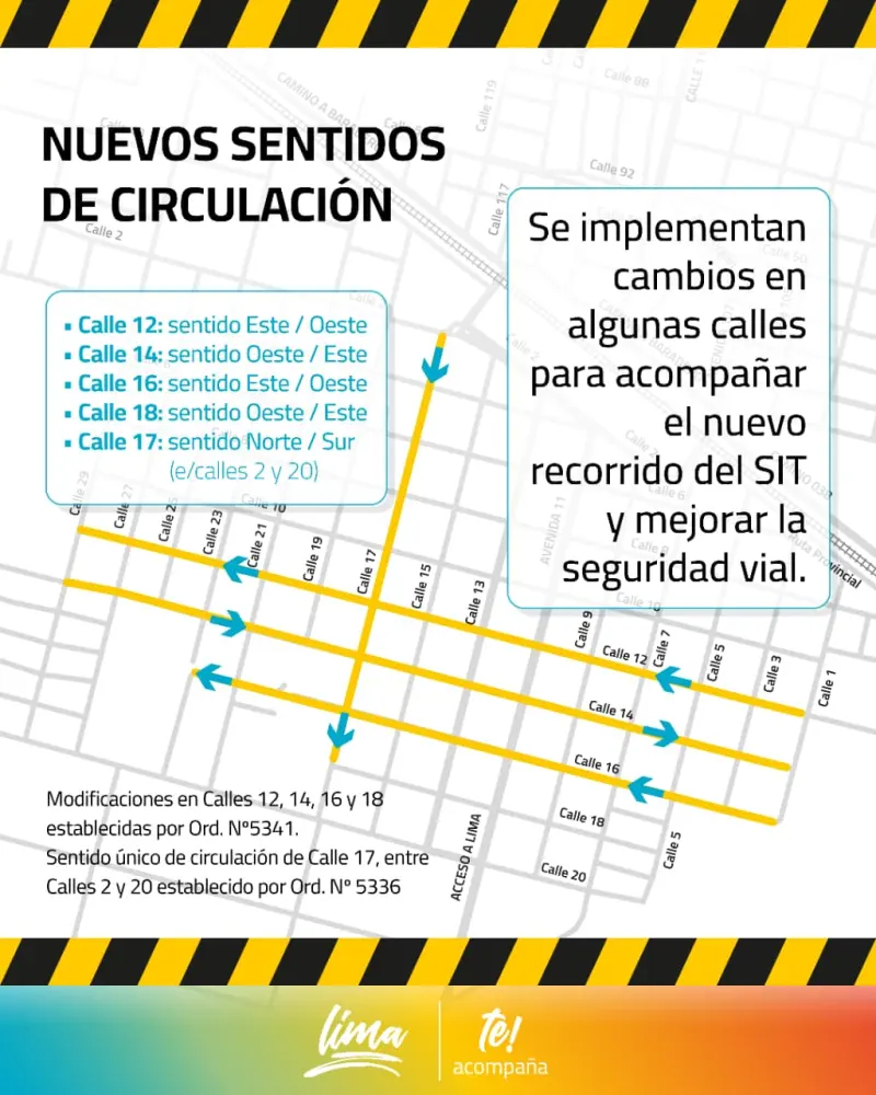 Cambios en el sentido de circulación de calles de Lima