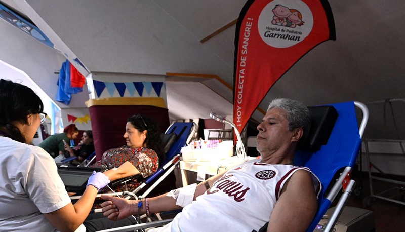 Campaña de donación de sangre para pacientes del hospital Garrahan