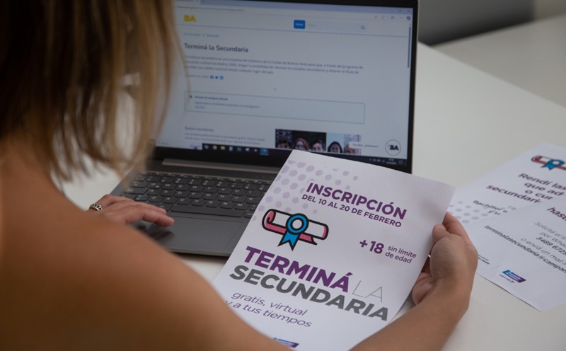 Hasta el 20 está abierta la inscripción al programa «Terminá la Secundaria»