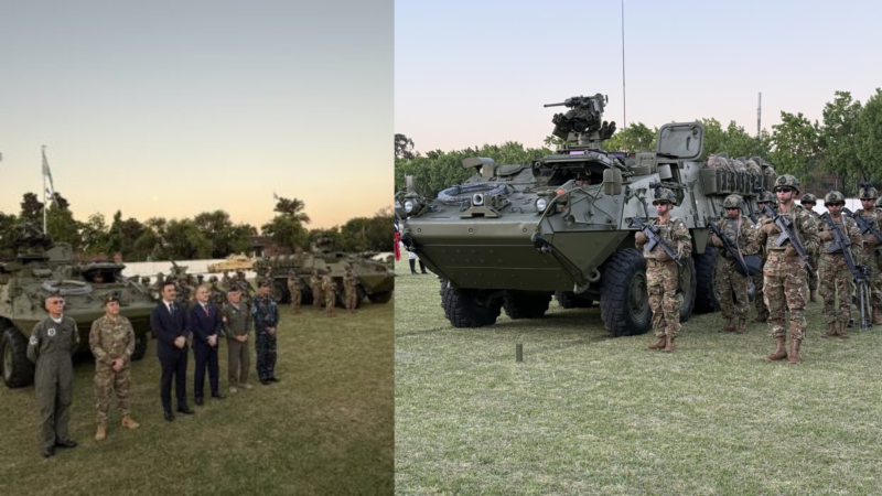 Modernización militar: llegaron a Zárate más Stryker 8×8 a la flota argentina